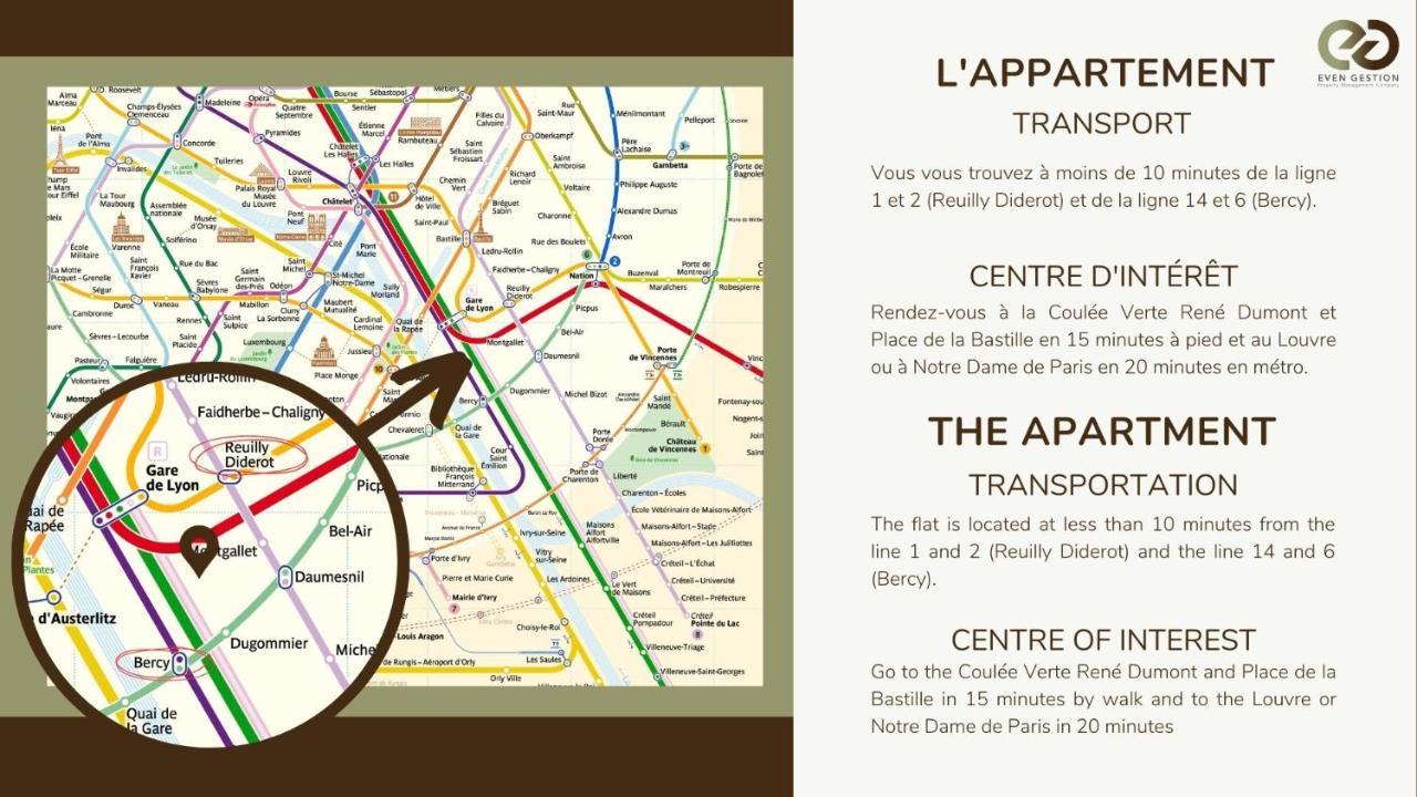 Appart 4Pers #Daumesnil#Gare De Lyon#Accor Arena Apartman Párizs Kültér fotó